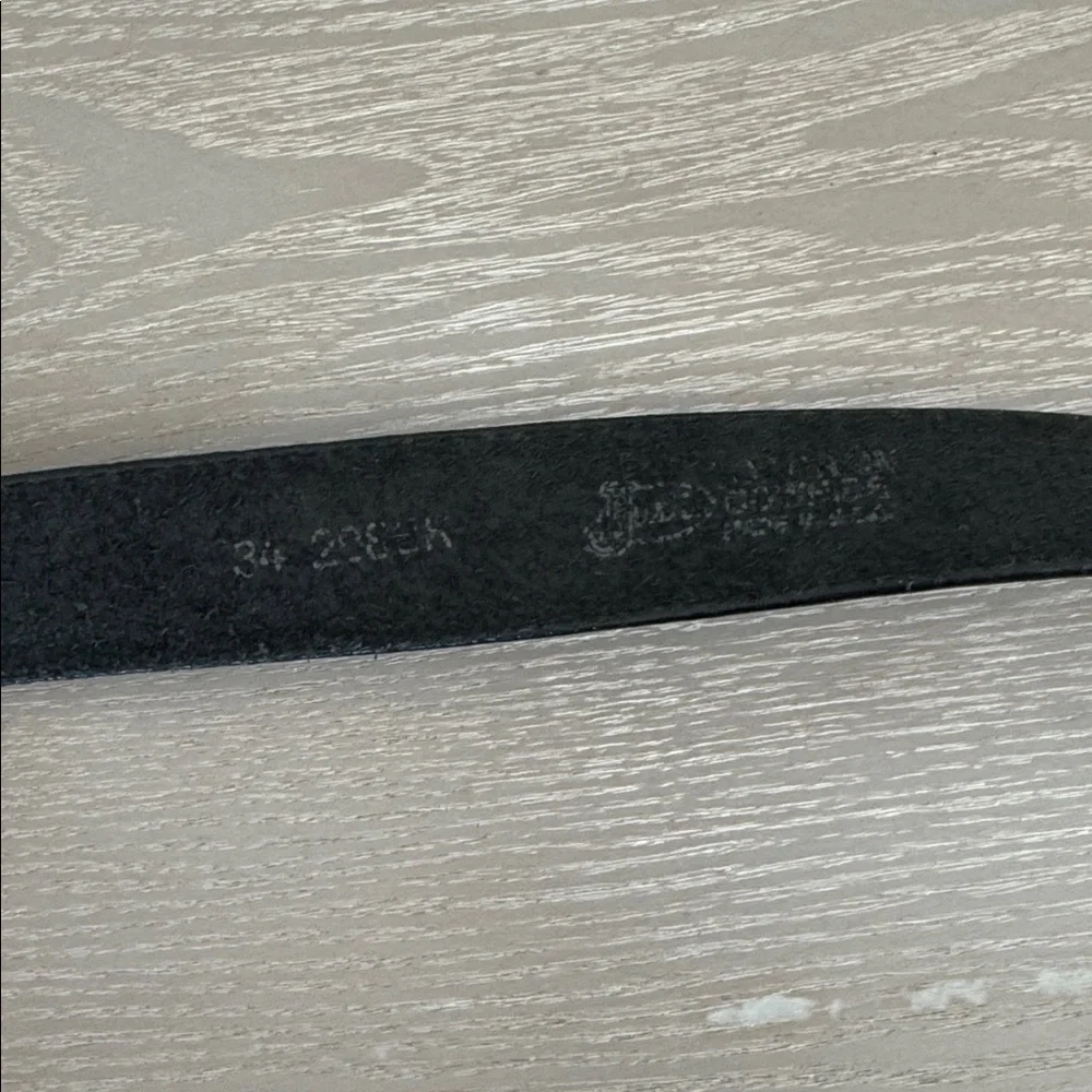 Justin Silver and Black Leather western Belt 34